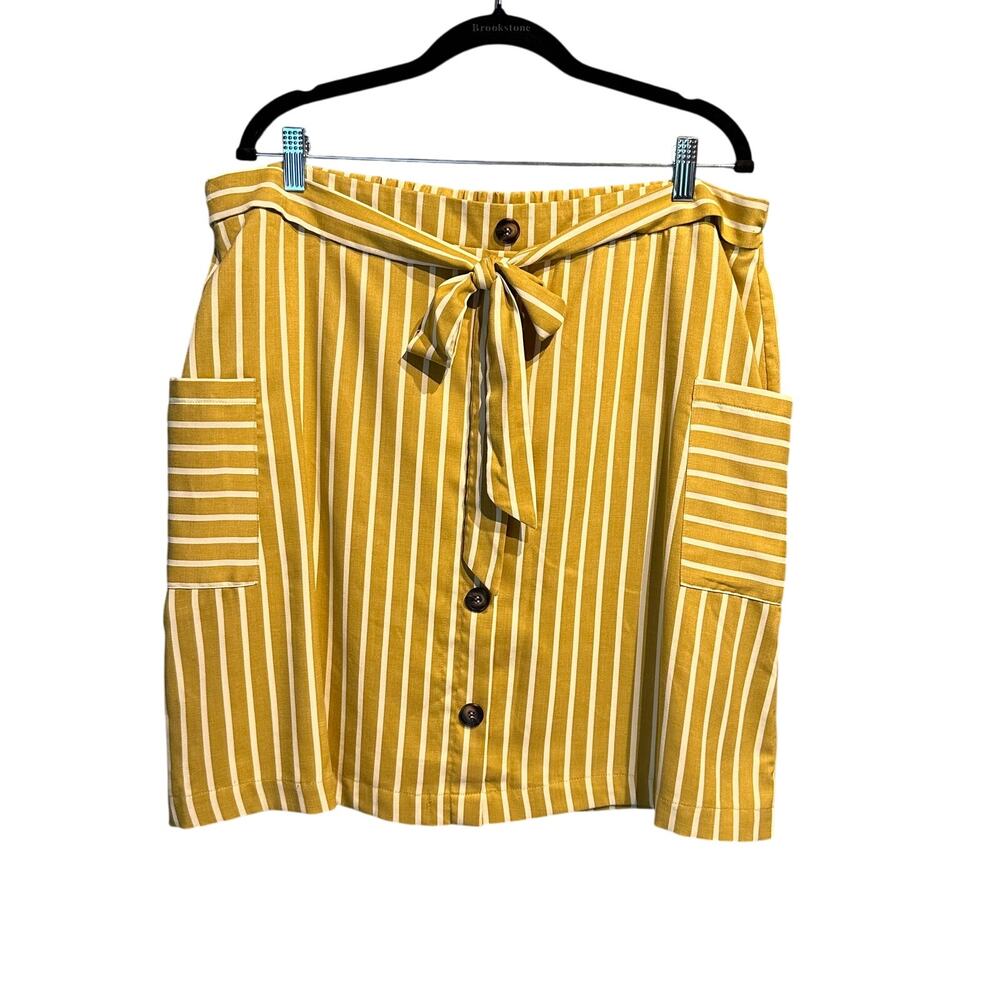 Altar'd State Large A Beautiful Soul Mini Skirt Striped Boho Coastal